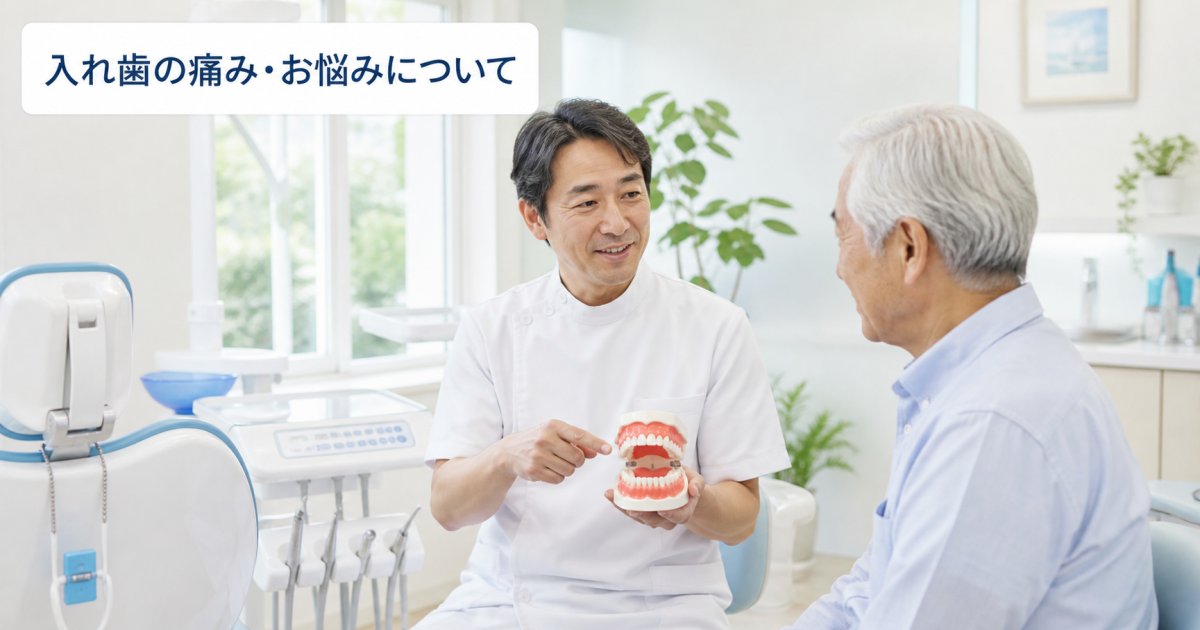入れ歯が痛い・外れる原因は？自分で試せる対策と受診の目安