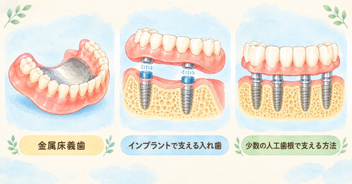 60代から検討できる入れ歯の新しい治療の選択肢